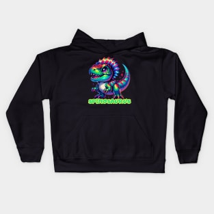 Spinosaurus Rainbow Dino Kawaii Cute Chibi Anime Kids Hoodie